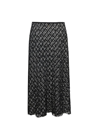  sheer black patterned maxi pants