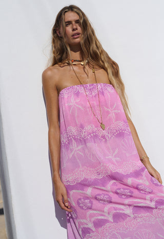 Mermaid Cove Strapless Maxi Dress