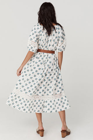 Fable Block Printed Midi Dress