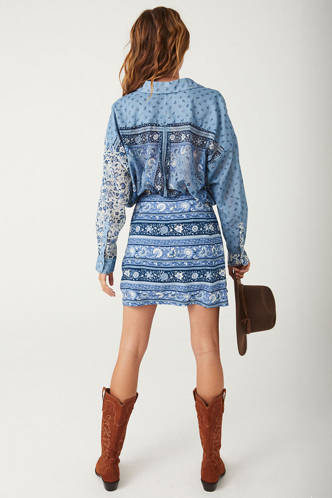 Sunshine Bandit Wrap Mini Skirt